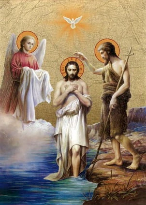 Svätý Ján Krstiteľ a Ježiš Kristus - Krst Pána
