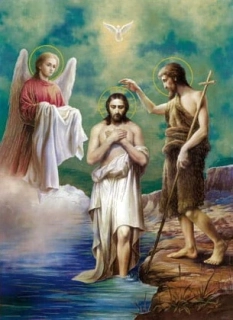 Svätý Ján Krstiteľ a Ježiš Kristus - Krst Pána